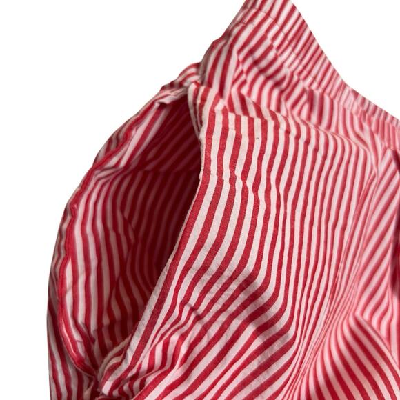 J. Crew Red & White Striped Cotton Pajama Set Size XXL Relaxed Fit Pants Shirt - Picture 3 of 8